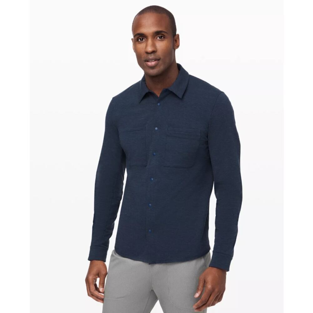 LULULEMON Compatibility Long Sleeve Shirt Button Up Size XL comfort winter